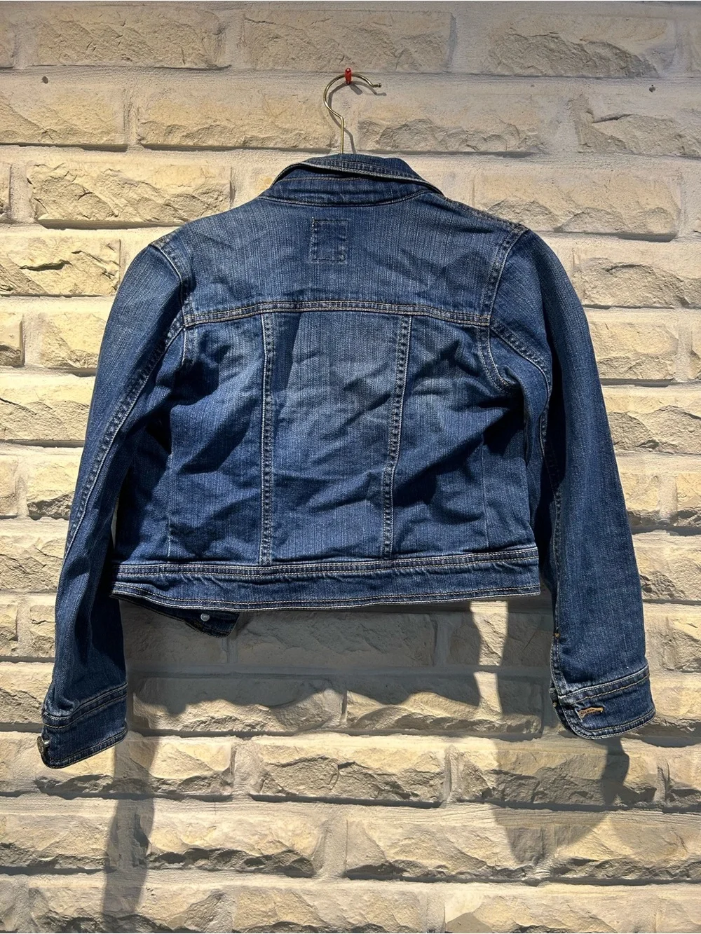 Old Navy Girls Medium Blue Cropped Denim Jacket